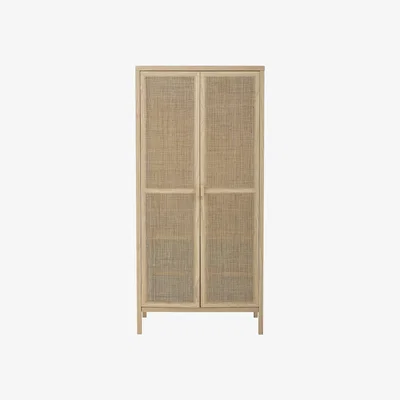 Made in Design Mariana Wardrobe - / L 100 x H 210 cm - Rattan canework by Bloomingville Natural wood