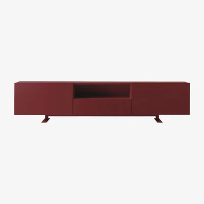 Made in Design Luxor Dresser - / 2 doors, open niche & drawer - L 270 x H 66 cm by Cappellini Red