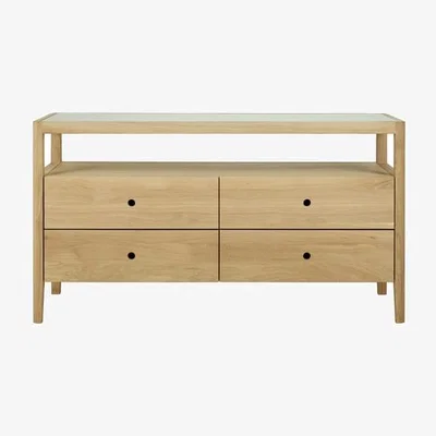 Made in Design Spindle Chest of drawers natural wood / W 150 x D 56 x H 83 cm - Ethnicraft