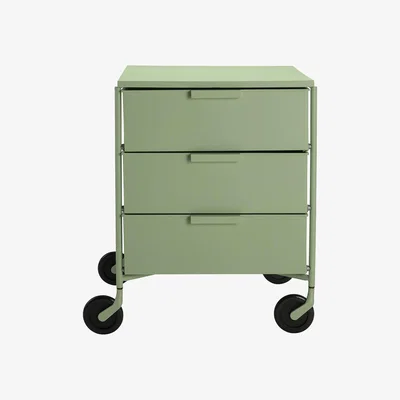 Made in Design Mobil Mobile container - / 3 drawers - Matt version by Kartell Green