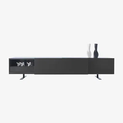 Made in Design Luxor Dresser - / 2 sliding doors - L 270 x H 66 cm by Cappellini Black