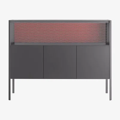 Made in Design Heron Dresser - High / L 151 x H 116 cm by MDF Italia Red/Grey