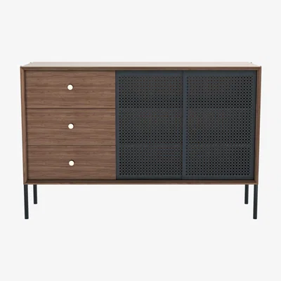 Made in Design Gabin Dresser - / Top - 3 drawers - L 120 cm by Hartô Grey