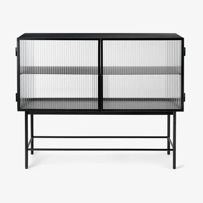 Made in Design Haze Dresser - / L 110 x H 90 cm / 2 fluted-glass doors by Ferm Living Black