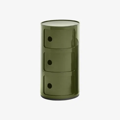 Made in Design Componibili Storage - 3 drawers / H 58 cm by Kartell Green