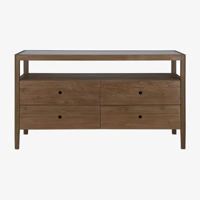 Made in Design Spindle Chest of drawers wood / W 150 x D 56 x H 83 cm - Recycled Teak - Ethnicraft