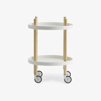 Made in Design Block Dresser - / Ø 45 cm by Normann Copenhagen White/Natural wood