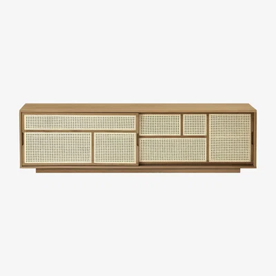 Made in Design Air Dresser - / TV unit - Rattan cane-work - L 180 x H 50 cm by Design House Stockholm Natural wood