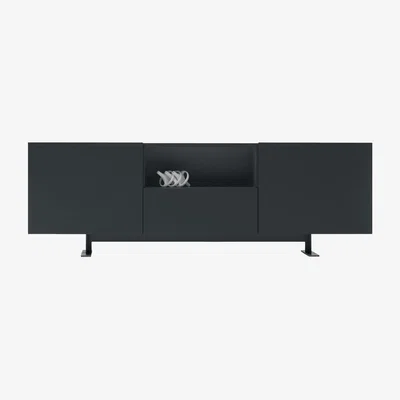 Made in Design Luxor Dresser - / 2 doors, open niche & drawer - L 270 x H 90 cm by Cappellini Black
