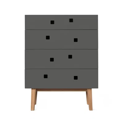 Nordic Nest Zweed Peep B3 dresser Slate grey retro oak stand