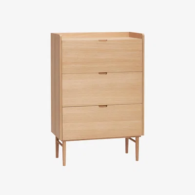 Nordic Nest Hübsch Hide chest of drawers Oak