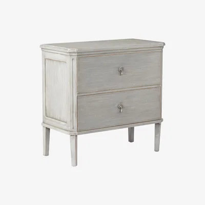 OKA Rocca Painted Wood Chest of Drawers, Small - Grey