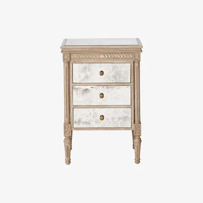 OKA Benais Small Chest of Drawers - Antiqued Mirror