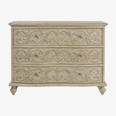 OKA OKA, Druantia Chest of Drawers - Grey Wash, Chest of Drawers, Pine Wood