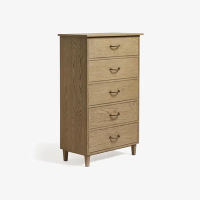 OKA OKA, Tall Theseus Chest of Drawers - Weathered Oak, Chest of Drawers