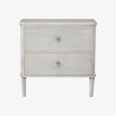 OKA OKA, Rocca Painted Wood Chest of Drawers, Small - Grey, Chest of Drawers, Wood