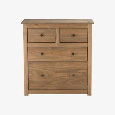 Oak&More Sandy 2 Over 2 Drawer Chest in Distressed Pine