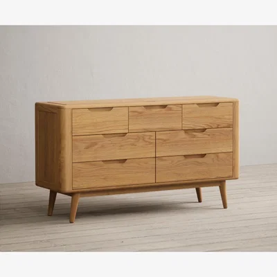 Oak&More Rosa Solid Oak 3 Over 4 Wide Chest Of Drawers