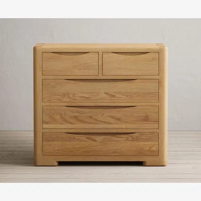 Oak&More Harper Solid Oak 2 Over 3 Chest of drawers
