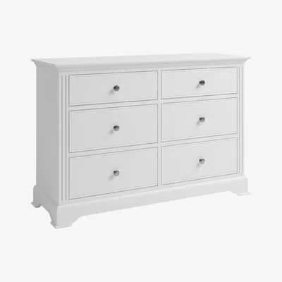 Oak&More Grace White 6 Drawer Chest