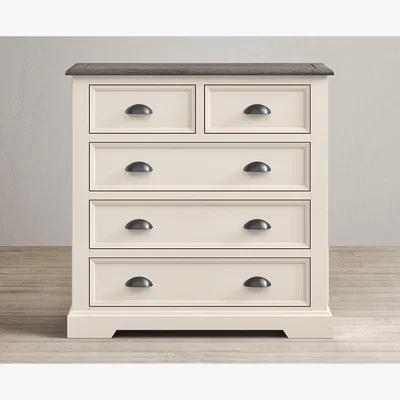 Oak&More Dartmouth Soft White Painted 2 Over 3 Chest of Drawers