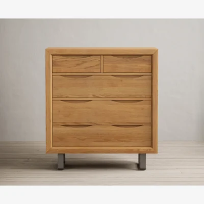 Oak&More Parker Solid Oak 2 Over 3 Chest of Drawers