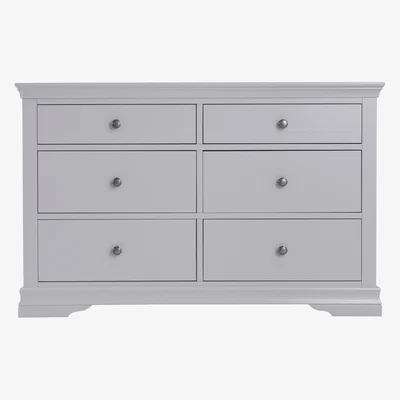 Oak&More Simone Grey 6 Drawer Chest of Drawers