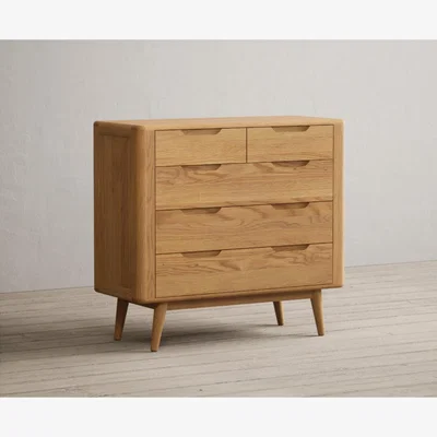 Oak&More Rosa Solid Oak 2 Over 3 Chest of Drawers