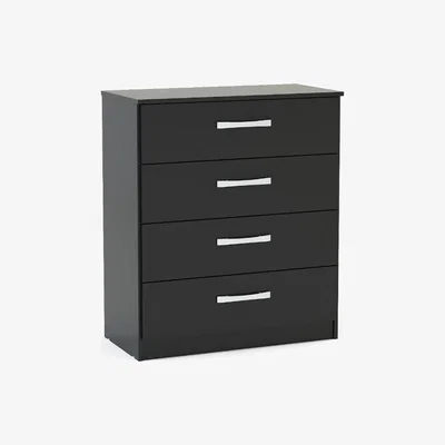 Oak&More Adalee Black 4 Drawer Chest