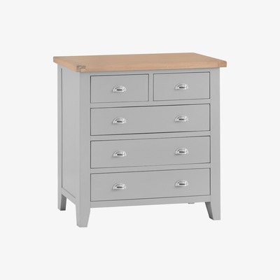 Oak&More Willow Oak and Grey 2 Over 3 Chest of Drawers