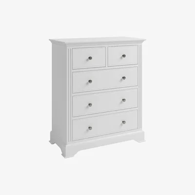 Oak&More Grace White 2 Over 3 Drawer Chest
