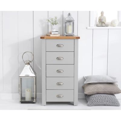 Oak&More Somerset Oak and Grey 5 Drawer Chest
