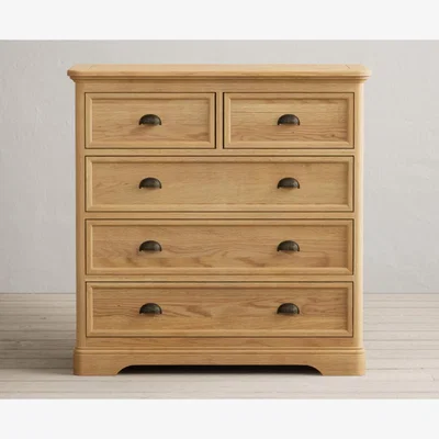 Oak&More Bridstow Solid Oak 2 Over 3 Chest of drawers