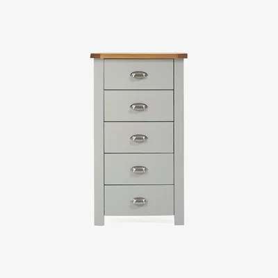 Oak&More Somerset Oak and Grey 5 Drawer Chest
