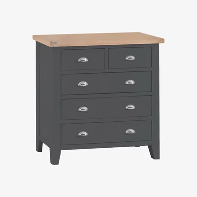 Oak&More Eden Oak and Grey 2 Over 3 Chest