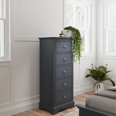 Oak&More Aubrey 5 Drawer Narrow Chest of Drawers