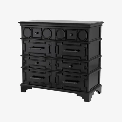Olivia's Eichholtz Pickard Chest Waxed Black Finish