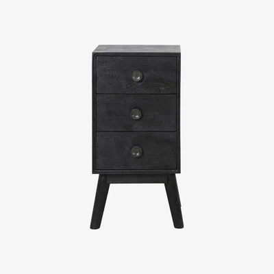 Olivia's Light & Living Espita 3 Drawer Cabinet Black