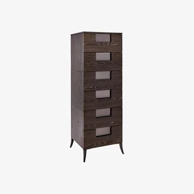 Olivia's Gillmore Fitzroy Tallboy Charcoal Oak Chest of Drawers