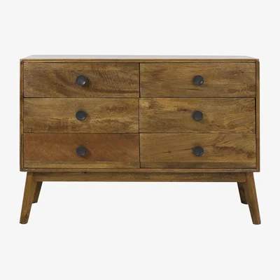 Olivia's Light & Living Espita 6 Drawer Cabinet Brown