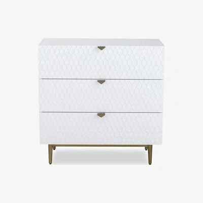 Olivia's Liang & Eimil Bolero Brushed Brass White Chest of Drawer