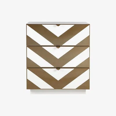 Olivia's Liang & Eimil Unma Chest of Drawers Matt White/Dark Brass