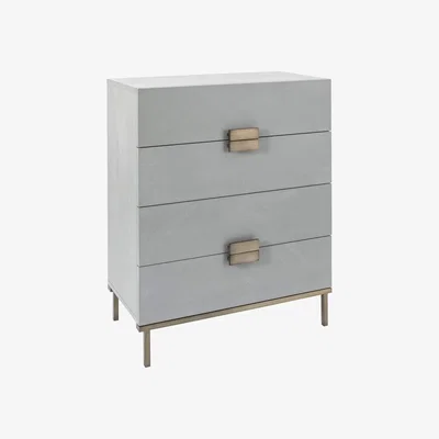 Olivia's Twenty Ten Lilly Wide Grey 4 Drawer Chest Of Drawers