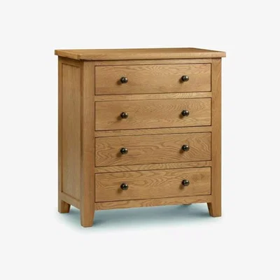 Downtown Julian Bowen Marlborough Oak 4 Drawer Chest