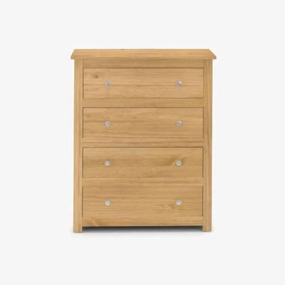Downtown Julian Bowen Radley 4 Drawer Chest - Waxed Pine