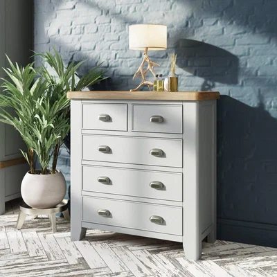 Downtown Hexham Painted Grey 2 Over 3 Chest of Drawers