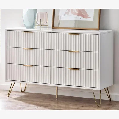 Downtown Julian Bowen Murano 6 Drawer Chest - Matt White