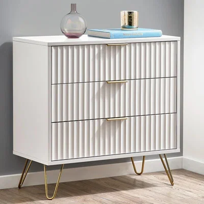 Downtown Julian Bowen Murano 3 Drawer Chest - Matt White