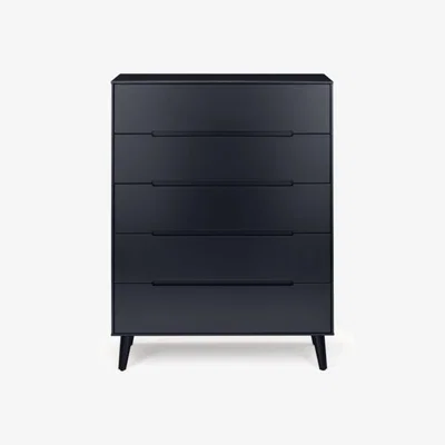 Downtown Julian Bowen Alicia 5 Drawer Chest - Anthracite In Black