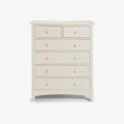 Downtown Julian Bowen Cameo 4+2 Drawer Chest Stone White